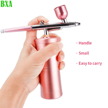 0.4mm Rechargeable Mini Air Compressor Kit Air-Brush Paint Spray Gun Airbrush For Nail Art Tattoo Craft Nano Fog Mist Sprayer