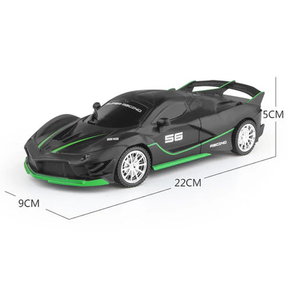 1:18 4DWC RC Car With Led Light  Radio Remote Control Cars Sports Car High-speed Drift Car Boys Toys For Children