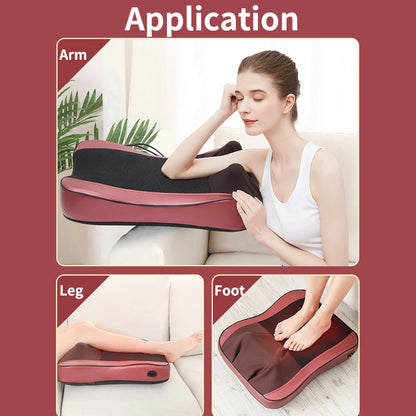 NEW Back Waist Cervical Spine Multifunctional Whole Body Neck Shoulder Electric Massage Pad Home Massage Shiatsu Massager