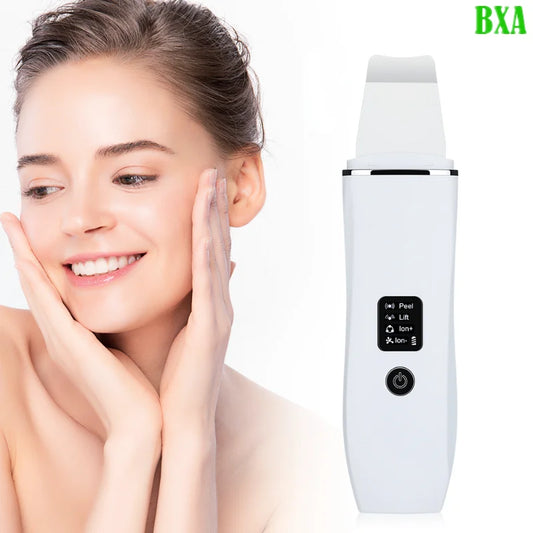 EMS Ultrasonic Skin Scrubber C3 Peeling Shovel EMS Microcurrent Ion Acne Blackhead Remover Face Deep Cleansing Facial Lifting