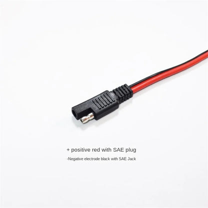 36cm Upgraded Pure Copper 2mm² 20A High-Power Battery Clamp, 75mm Crocodile Clip To SAE Plug Power Cable