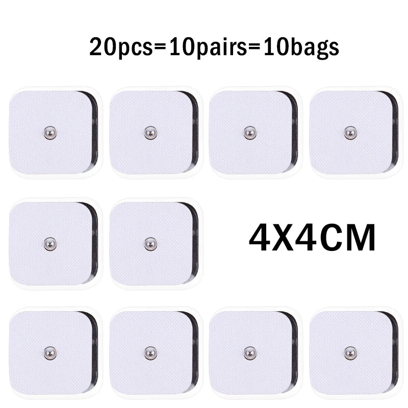 10/20Pcs Tens Massager Electrode Pads Gel Self Adhesive Replacement For EMS Muscle Stimulator Electric Digital Machine Sticker