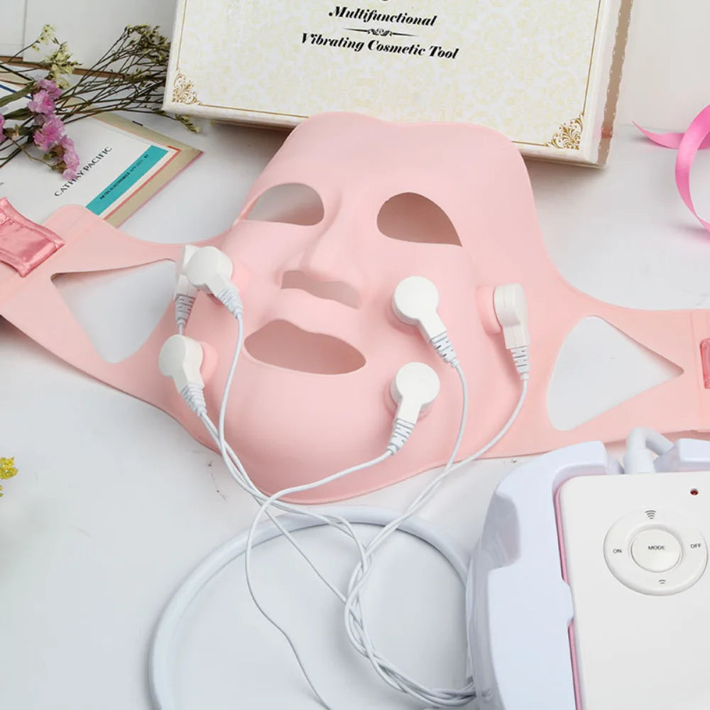 Skin Care Lift Devices Facial Beauty Tool Instrument Gel Mask Face Mask Massager LED Light Therapy Vibrating Wrinkle Remover