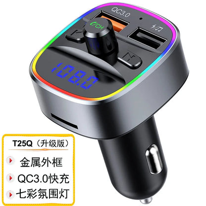 T25 Series Car MP3 Bluetooth Player Car Charger Fast Charging T25Q Bluetooth Hands-Free FM Transmitter