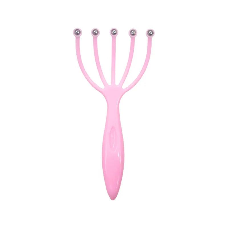 1pcs Handheld Head Scalp Massager Neck Ball Comb Roller Five Finger Claws Steel  Relax SPA Hair Care for Hair Growth Head Relief