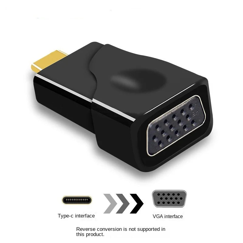 USB C To VGA Adapter for Notebooks and Mobile Phones, Type-C To VGA Converter