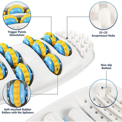 Foot Massager Roller Feet Acupressure Point Massage Plantar Fasciitis Muscle Relax Relax Roller Trigger Point Reflexology opp