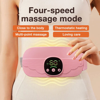 Electric Menstrual Heating Pad Smart Warm Palace Belt Waist Vibration Abdominal Massager for Cr s Period Pain Relief