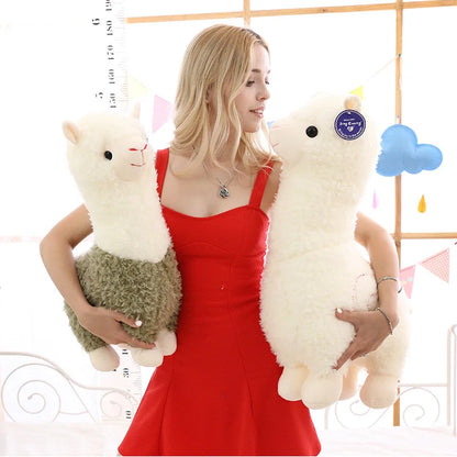 28-65cm Big Alpaca Plush Toy 5 Colors Cute Animal Doll Soft Cotton stuffed doll Home office decor Kids girl Birthday Xmas Gift