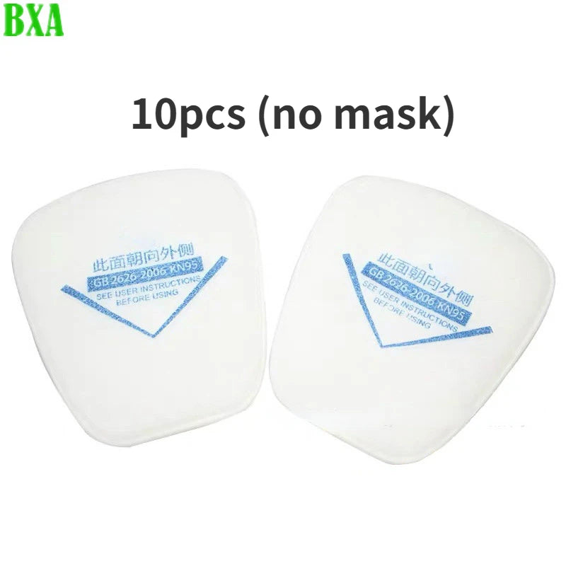 10pcs Filter Cotton Replaceable Industry Dust-Proof for 6200/7502/6800 Gas Mask Chemical Respirator Spraying Painting（No Mask）