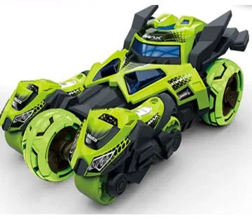 2 Alloy Catapult Racing Car 1:32 Music Sound Light Electric Car Motorcycle 2 To 1 Deformation Toy High Speed Battle Toys for Boy