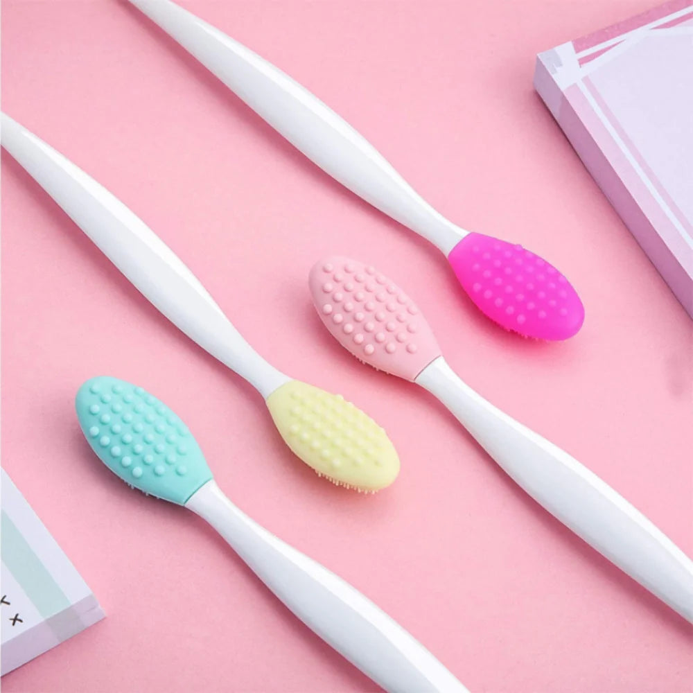 Clean Blackhead Removal Brushes Tools With Replacement Head Nasal Wash Face Silicone Brush Beauty Skin Care Exfoliating Nose