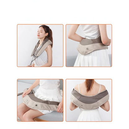 Electrical Shiatsu Massage U Shape Shawl Back Neck Shoulder Body Massager Device Infrared Heated Kneading Car/Home Massage Shawl