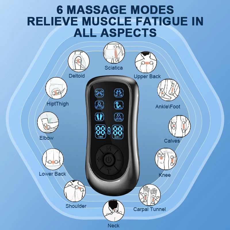 8 Languages Neck Massager LCD Display EMS TEM Pulse Massage with 6 Massage Modes To Comprehensively Alleviate Muscle Fatigue