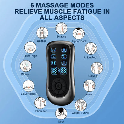 8 Languages Neck Massager LCD Display EMS TEM Pulse Massage with 6 Massage Modes To Comprehensively Alleviate Muscle Fatigue