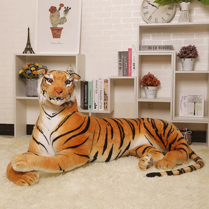 30-60cm Big Size White Yellow Simulation Siberian Tiger Plush Toys Lifelike Wild Animal Dolls Children Kids Decor Birthday Gift