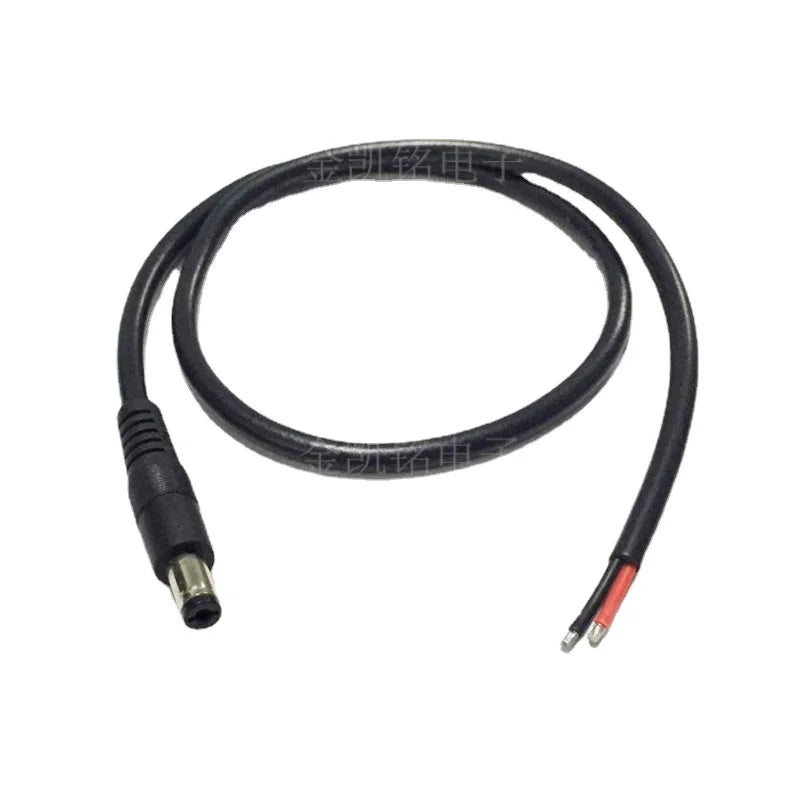 12V 0.75mm² 10A All Copper Heavy Duty DC5.5*2.1 Power Cable for Surveillance, 0.5m