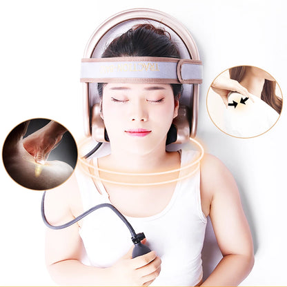 NEW Manual Pneumatic Cervical Spine Traction Device Home Health Posture Pump Neck Massager Spinal Traction Muscle Muscle Relax