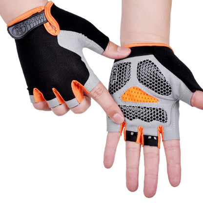 Hot Cycling Anti-slip Anti-sweat Male Female Half Finger Gloves Breathable Shockproof Sports Gloves Cycling Cycling Gloves