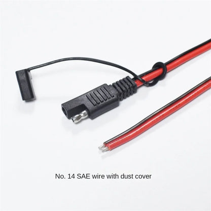 14AWG Solar Panel Extension Cable, Photovoltaic Inverter Connection, 2 Square, with Dust Cover, SAE Power Cable, 1M