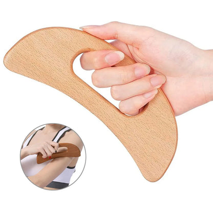 Wooden Gua Sha Scraping Board Wood Lymphatic Drainage Massager Body Sculpting Tools for Anti-Cellulite & Muscle Massage Release