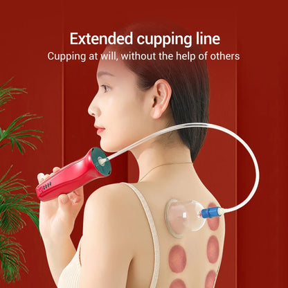 NEW Electric Intelligent Scraping Cupping Device Home Wireless Cupping 6 Cans Painless Scraping Meridians Care