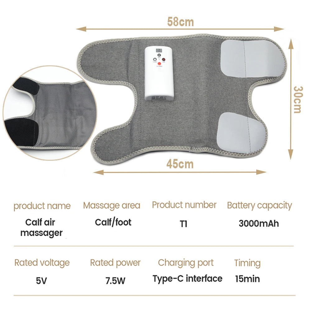 Smart Leg Massager Air Compression Vibration Foot Airbag Pressure Massage Hot Compress Leg Muscle Relaxation Muscle Relaxation