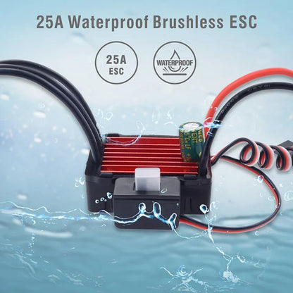 SURPASSHOBBY ESC 150A 80A 120A 25A 35A 45A 60A Waterproof for 1/8 1/10 1/12 RC Car Brushless Motor