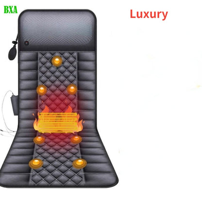 Electric Heating Full Body Massager for Car Chair Office Lumbar Neck Muscle Relax Vibration Cushion Shoulder Back Massage Mat