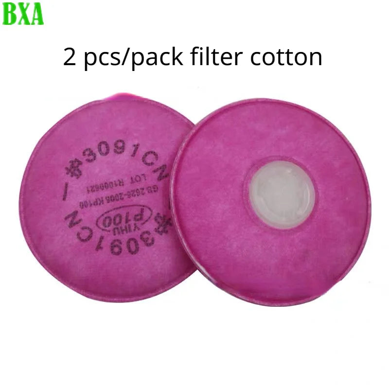 Filter Cotton 2/Pcs 3091 Against Welding Fume Glass Fiber Dust Particles Filter Painting Spray Industry Mask Respirator Series