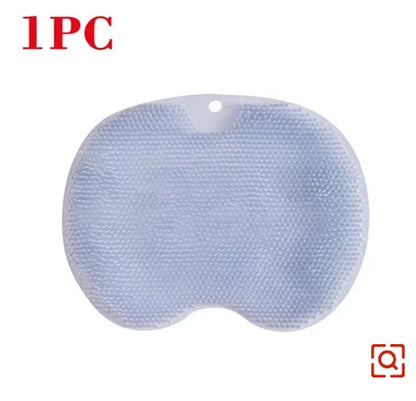 Exfoliating Shower Massage Scraper Bathroom Non-slip Bath Mat Back Massage Brush Silicone Foot Wash Body Cleaning Bathing Tool