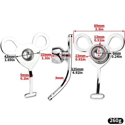 Wearing Stainless Steel Men's Flat Plate Negative Chastity Lock, Mannequin Urethral Tray, Cock Cage Sheet, Adult Sex Erotic Toys