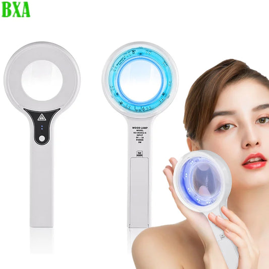 NEW Blue LED Cold UV Light Skin Analyzer With 8 Times Magnification Effect SkinTesting Multi-function Fungus Detection