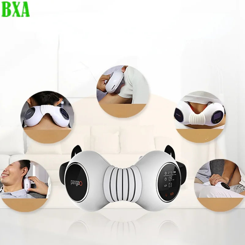 PG-B32 Smart Neck Shoulder Pulse Massager Kneading TENS Wireless Heat Cervical Vertebra Relax Muscle Relaxation Massage Machine