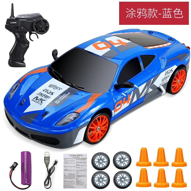 1/24 2.4G Drift Rc Car 4WD 3.7V 500MAH RC Drift Car Toy Remote Control GTR Model AE86 Vehicle Car RC Racing Car Toy