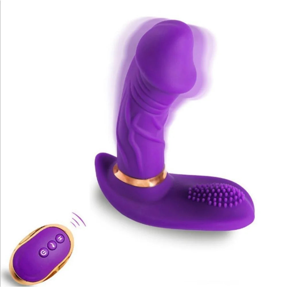 1PCS 10-Frequency Dual Vibration Strap On Dildo Clitoris Stimulator G spot Vibrator Masturbation Sex Toys for Woman Female