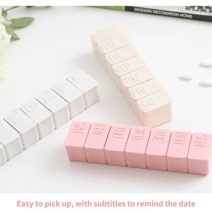 1/2Pcs/SetTravel Pill Box Holder Weekly Medicine Storage Organizer Container Drug Tablet Dispenser Independent Lattice Pill Case