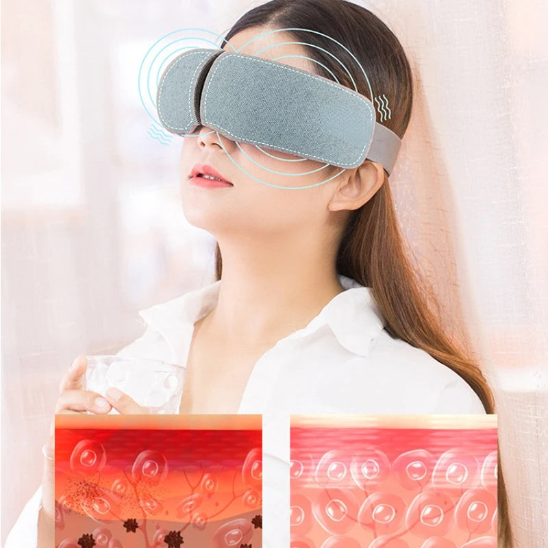 Eye Massager Airbag Vibration Eye Care Instrument Hot Compress Smart Bluetooth Eye Massage Glasses Mask for Reduce Eye Strain