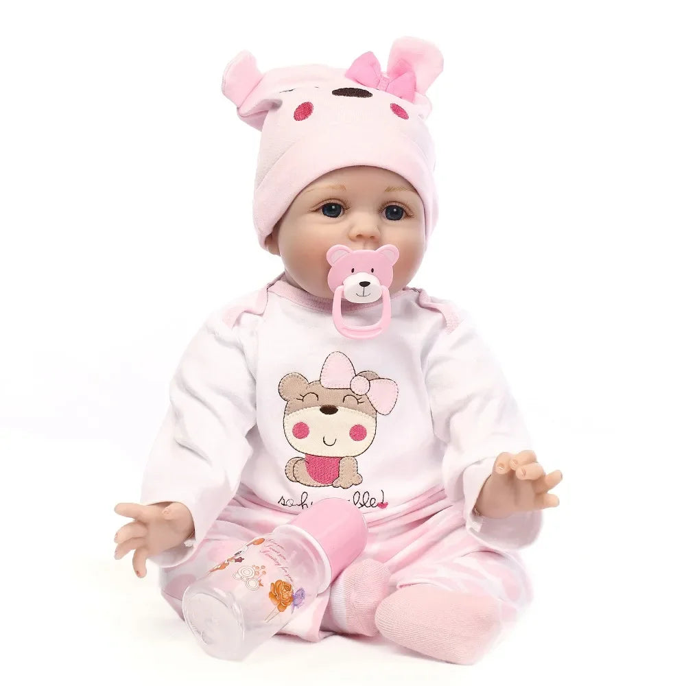 40cm Reborn Dolls Simulated Baby Doll Lifelike Girl Reborn Doll Kit Babies Silicone Baby Dolls Toys for Children Gift for Kids