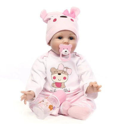 40cm Reborn Dolls Simulated Baby Doll Lifelike Girl Reborn Doll Kit Babies Silicone Baby Dolls Toys for Children Gift for Kids