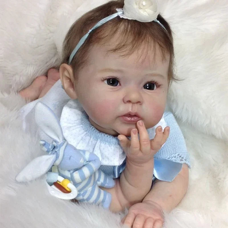 20inch Already Painted Finished and Unpainted Unfinished Reborn Baby Girl Doll Lifelike Soft Cloth Body Visible Veins