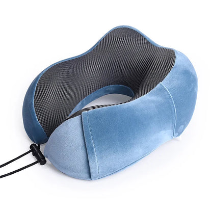 1pc U Shaped Massage Pillow Memory Foam Neck Pillows Soft Travel Massage Neck Pillow Sleeping Airplane Pillow Cervical