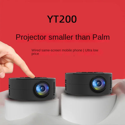 Wholesale YT200 Mini LED Home Projector - Portable 1080P HD Miniature Projection Device