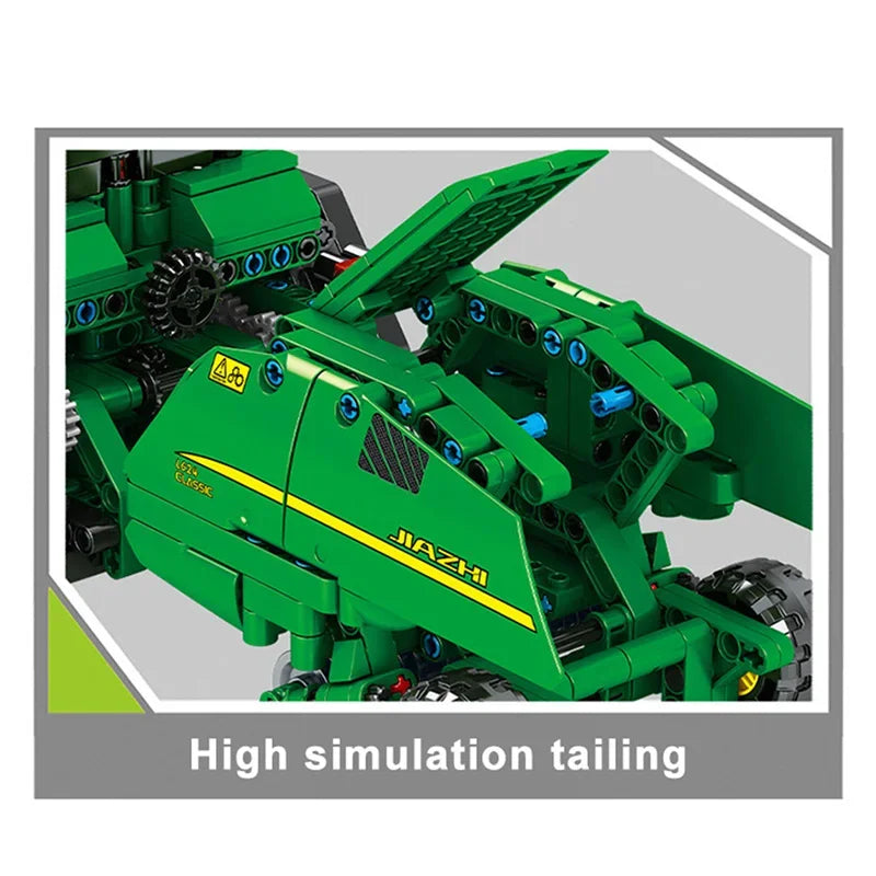 1404Pcs MOC Mechanical Farm Harvester Car Model Buidling Blocks City Engineering Vehicle Bricks Contruction Toys Kids Gift