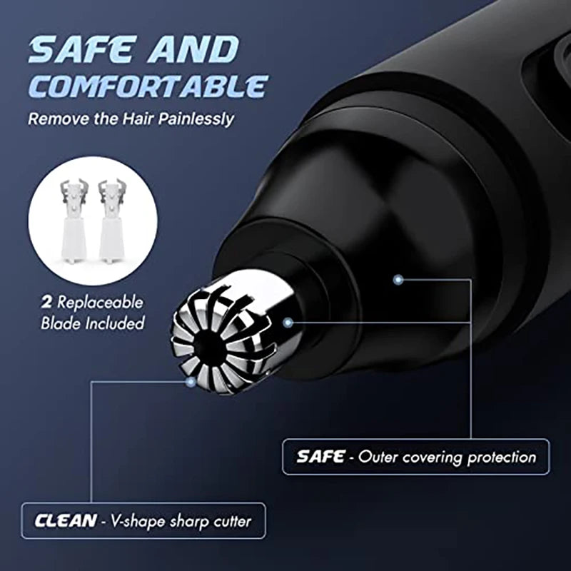 NEW Ear and Nose Hair Trimmer Rechargeable USB Portable Safe Skin Friendly Painless Eyebrow Facial Hair Removal Nose Trimmer