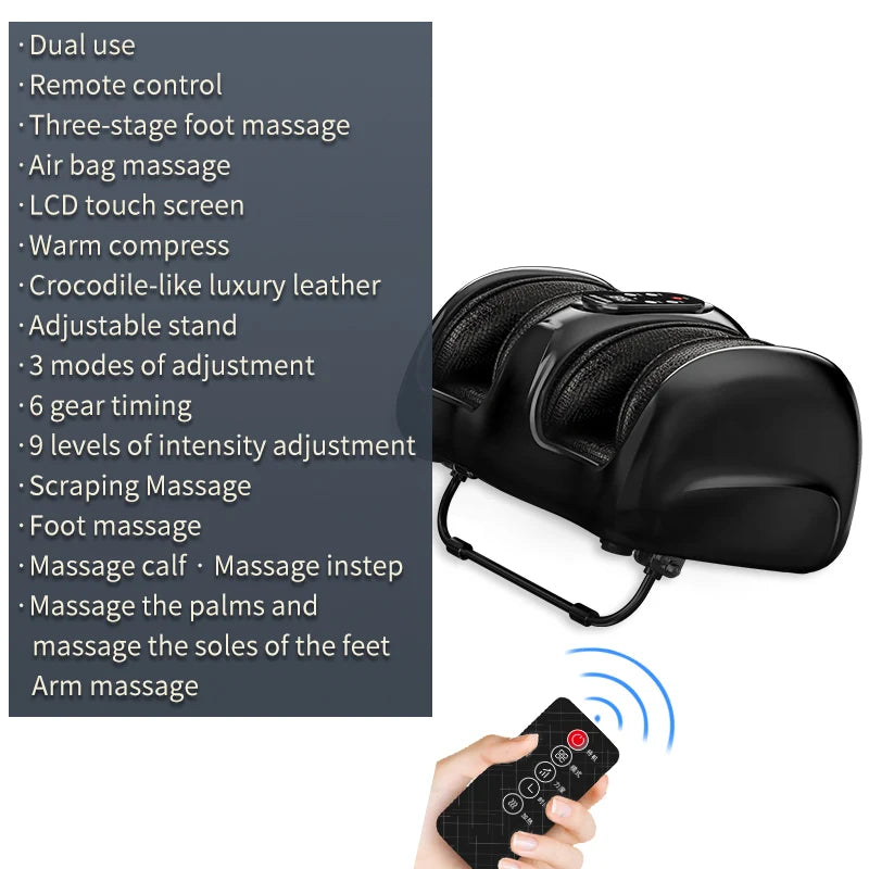 Heavy NEW Foot Massager with Heating and Tilt Adjustment Mode Timer and Remote Control Shiatsu Massage Stop Calf Hand Forearm