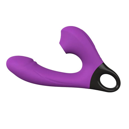 Strong Shock Dildo Massage Stick 10 Frequency Vibration 5 Sucking Modes Female G-Spot Clitoris Stimulation Vibrator Sex Toys