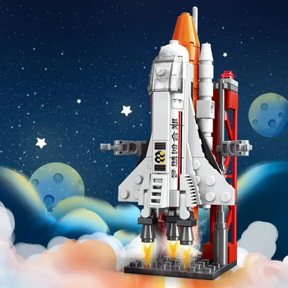 101PCS MOC Military Series Space Shuttle Rocket Launch Center Building Blocks Educational Toys Bricks Children Boy Gifts