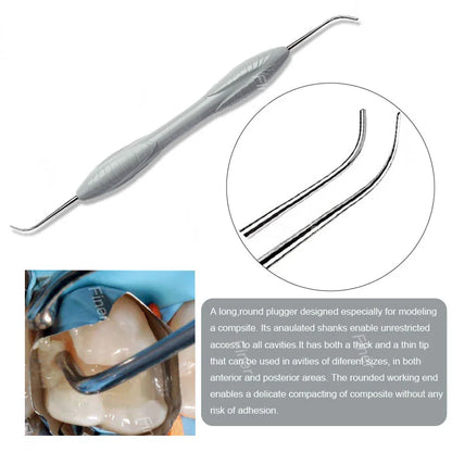 New 5pcs Dental Composite Resin filling Spatula Aesthetic restoration kit Silicone Handle  Dental Surgical Instrument