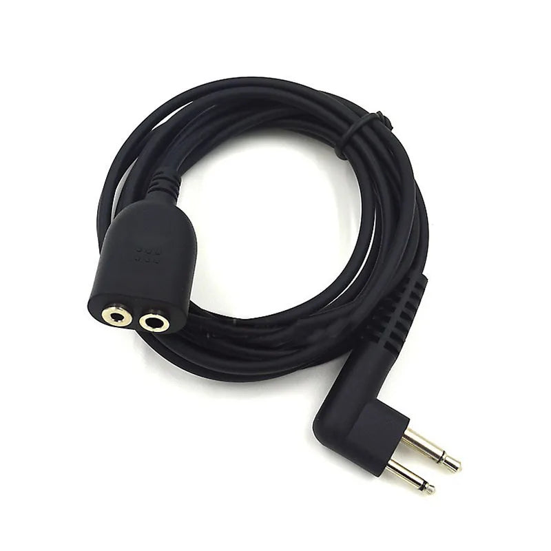 2pin Earpiece Headset Extension Cable for Motorola GP88 GP88S GP3188 GP3688 CP040 CP180 EP450 Radio Speaker PTT Mic Microphone